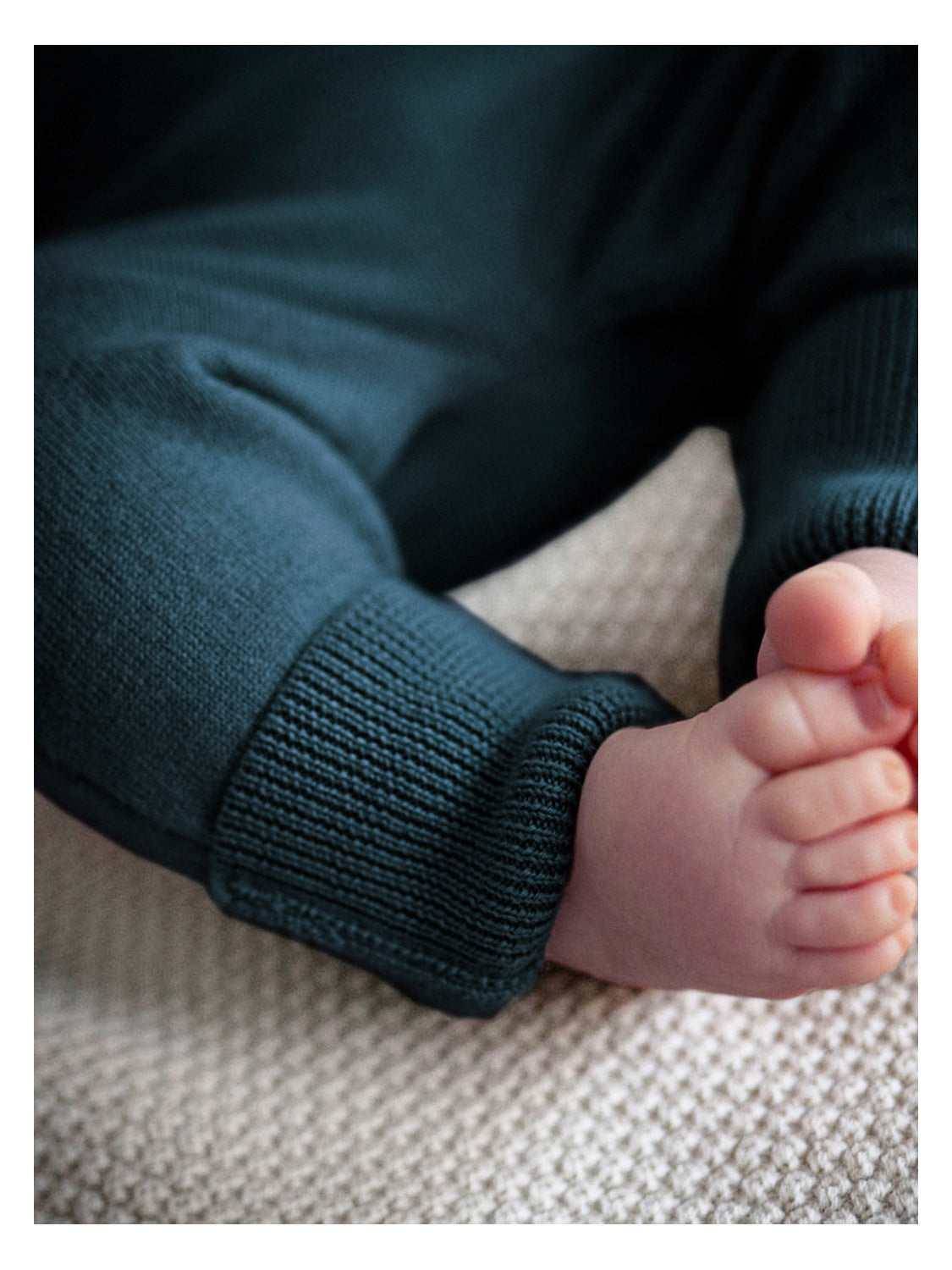 THE WOOLLY BABY PANTS - new petrol