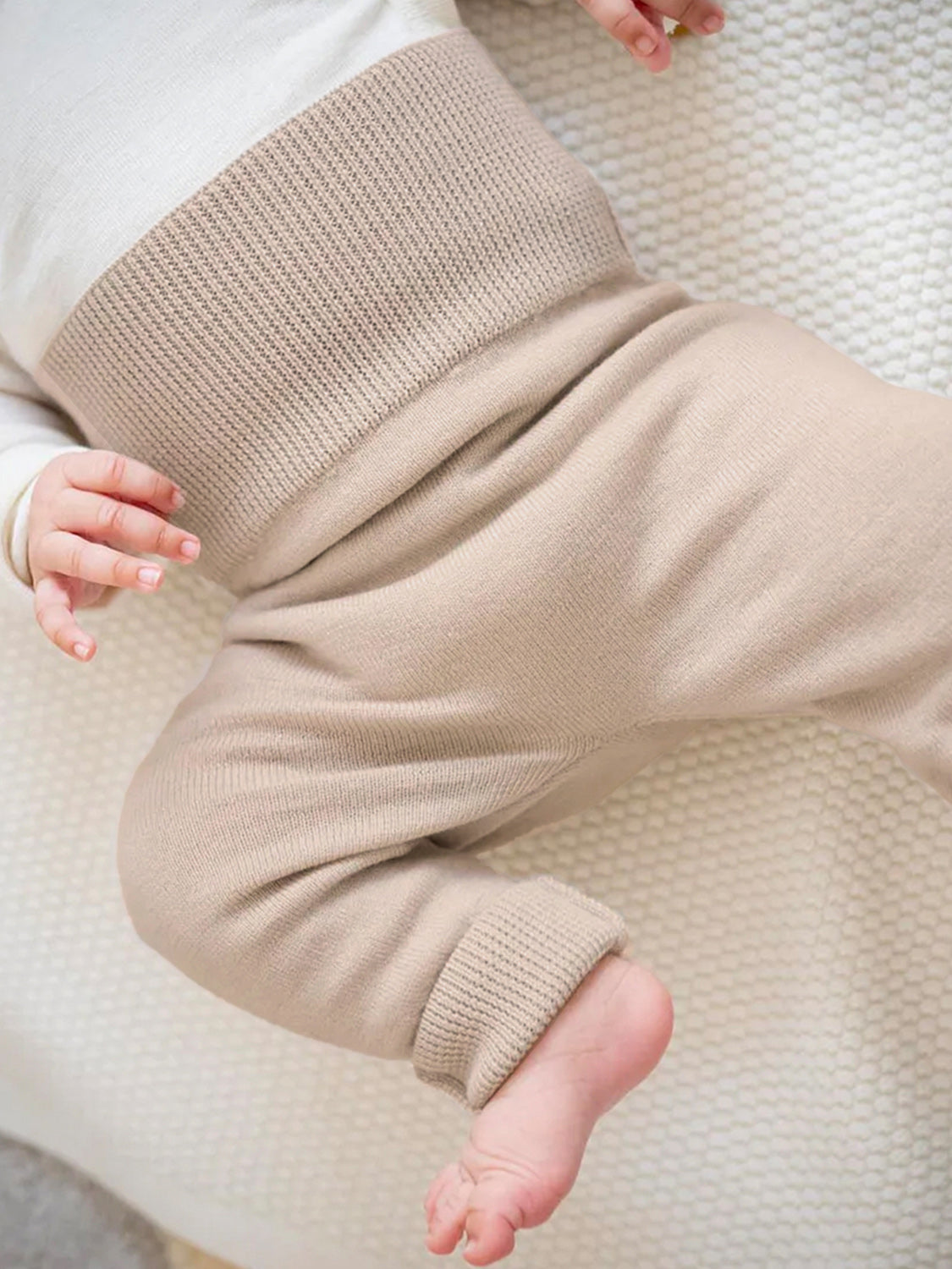 THE WOOLLY BABY PANTS - sand