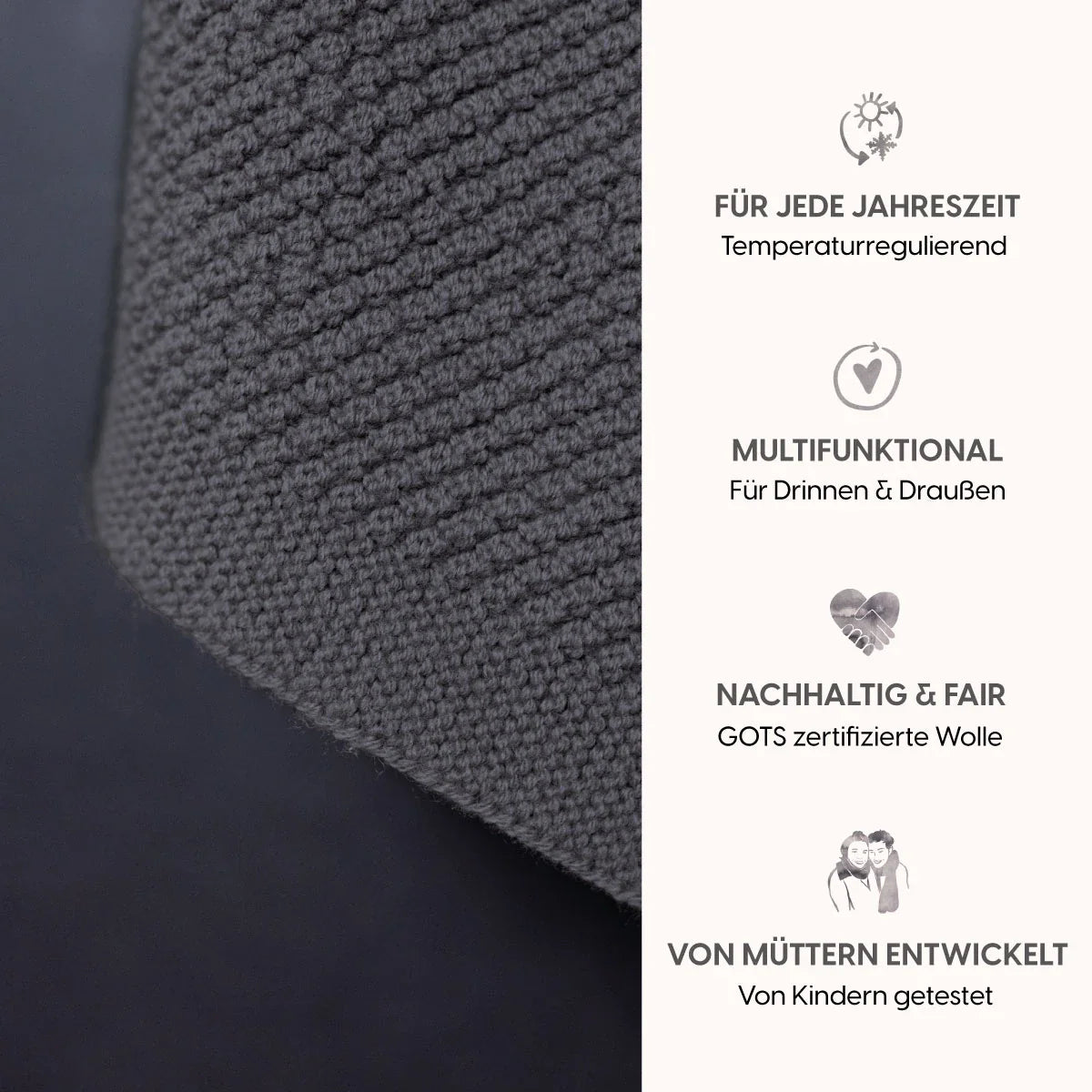 THE WOOLLY BLANKET - grey