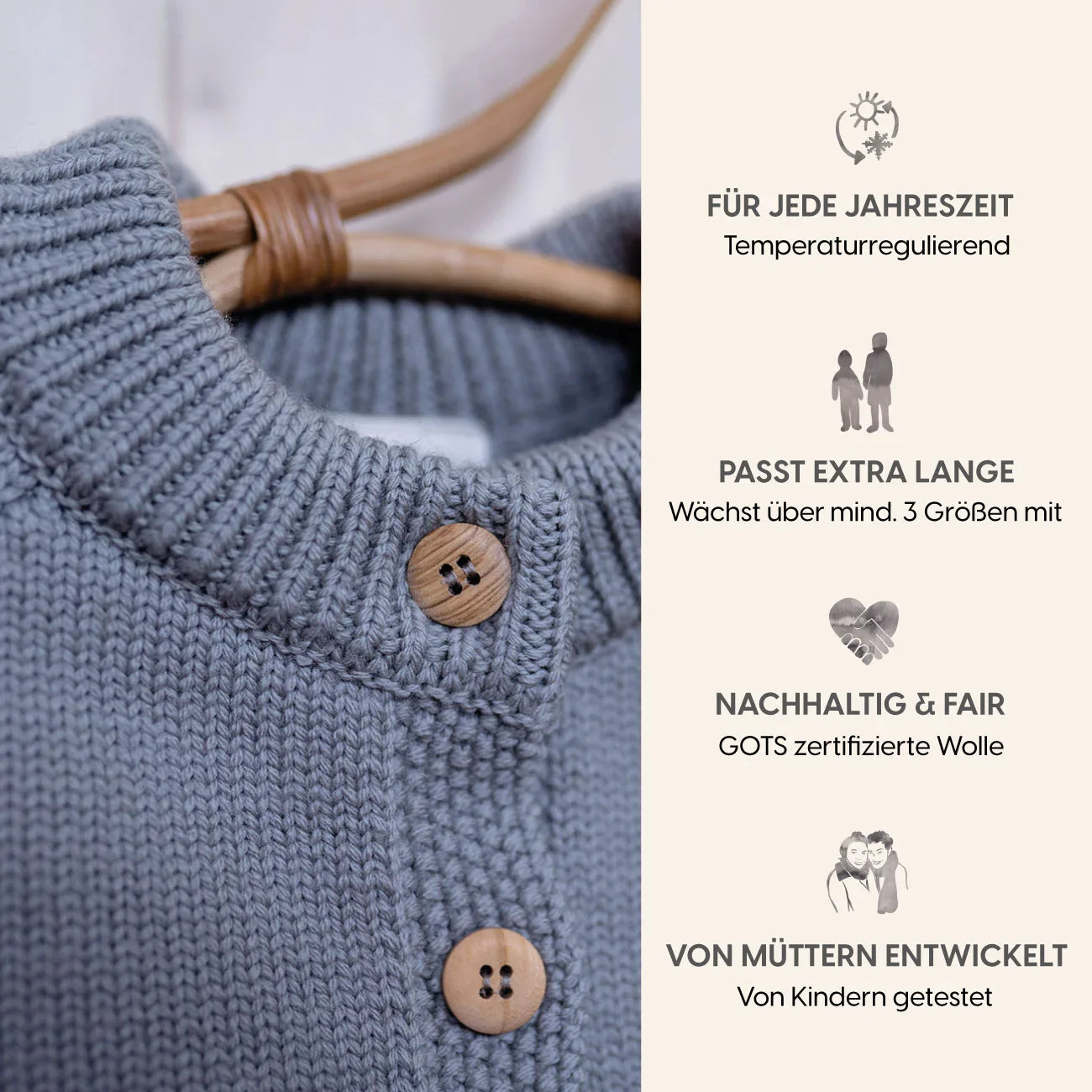 THE WOOLLY CARDIGAN - blue