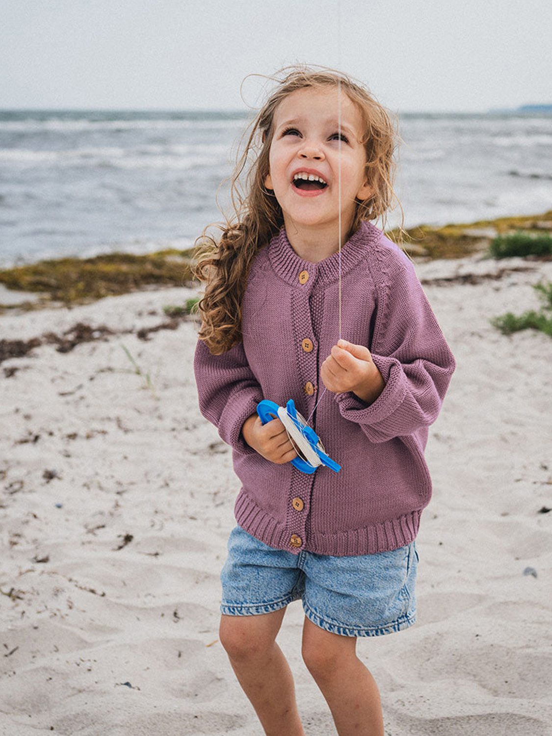 THE WOOLLY CARDIGAN - mauve