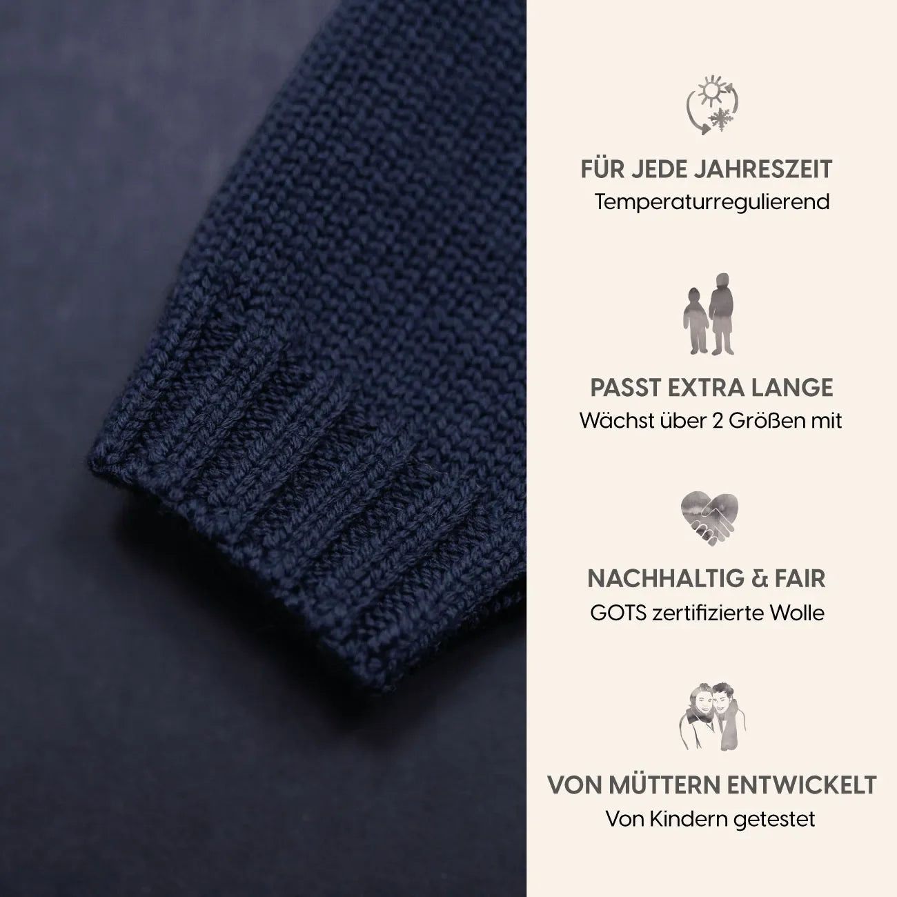 THE WOOLLY CARDIGAN - midnight blue