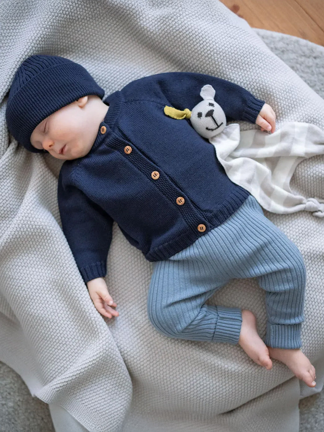 THE WOOLLY BABY LEGGINGS - blue
