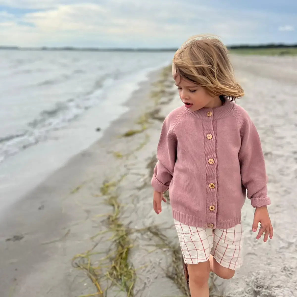 THE WOOLLY CARDIGAN - rose