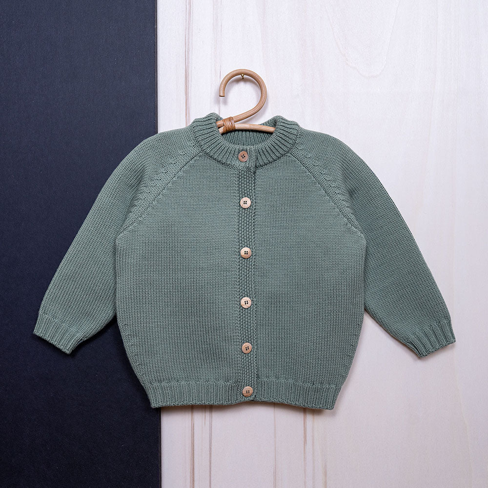 the woolly cardigan - sage