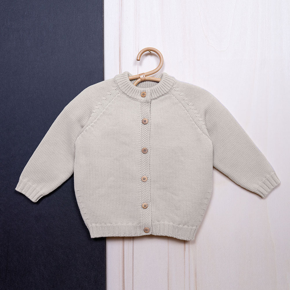 THE WOOLLY CARDIGAN - sand
