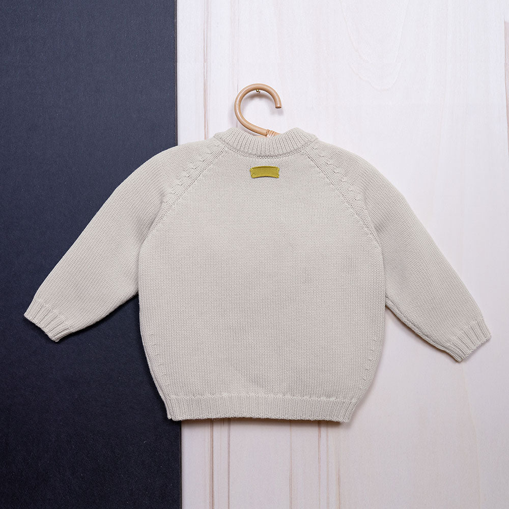 THE WOOLLY CARDIGAN - sand