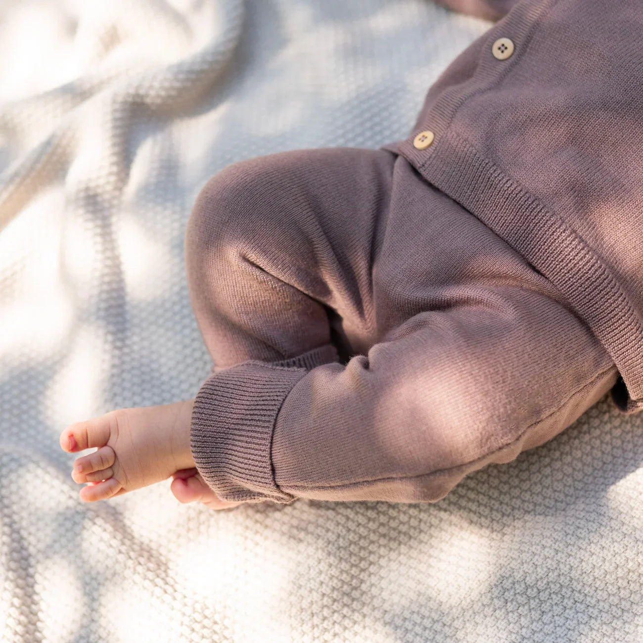 THE WOOLLY BABY PANTS - mauve