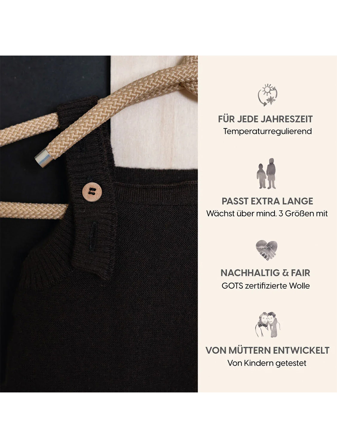 THE WOOLLY ROMPER - chocolate