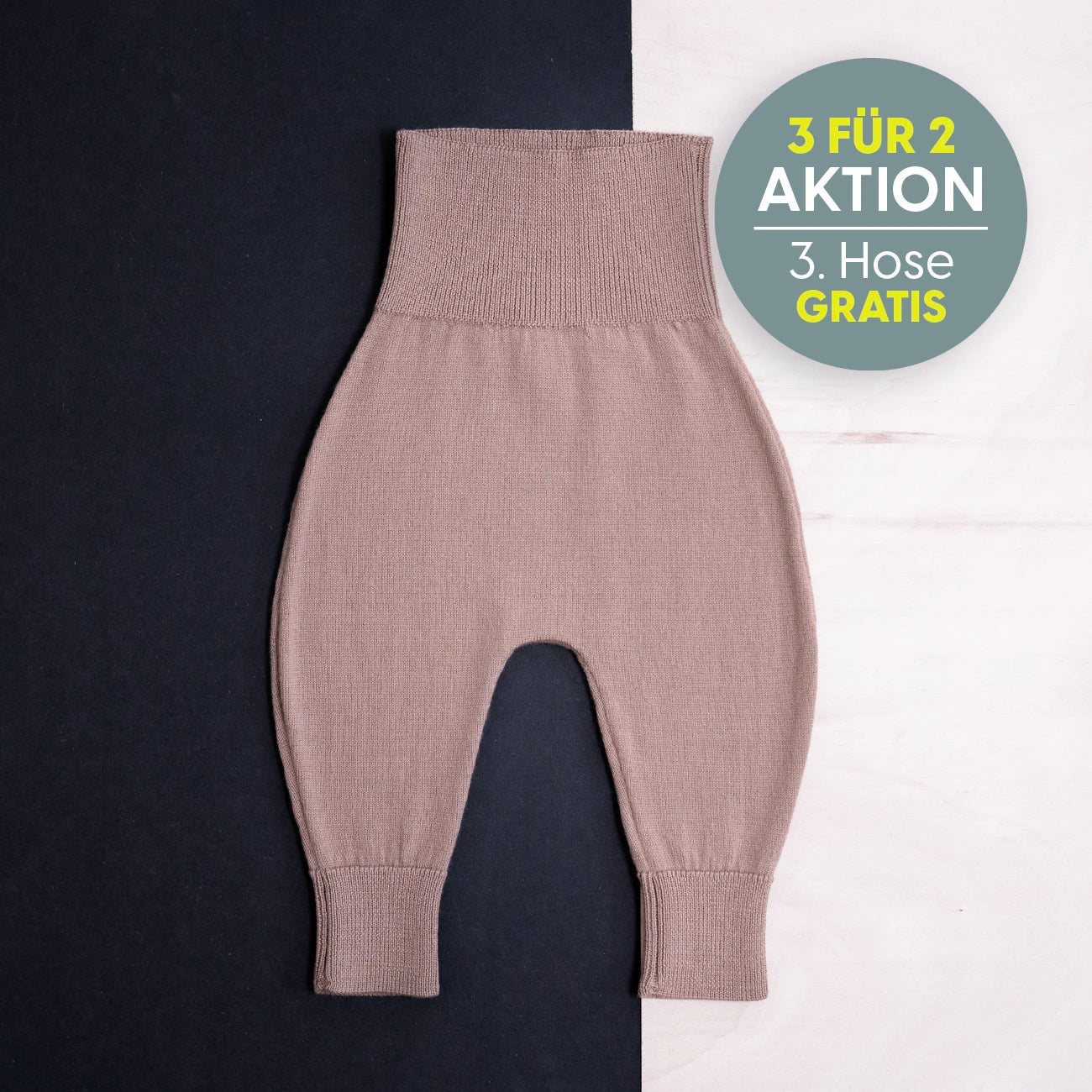 THE WOOLLY BABY PANTS - cappuccino