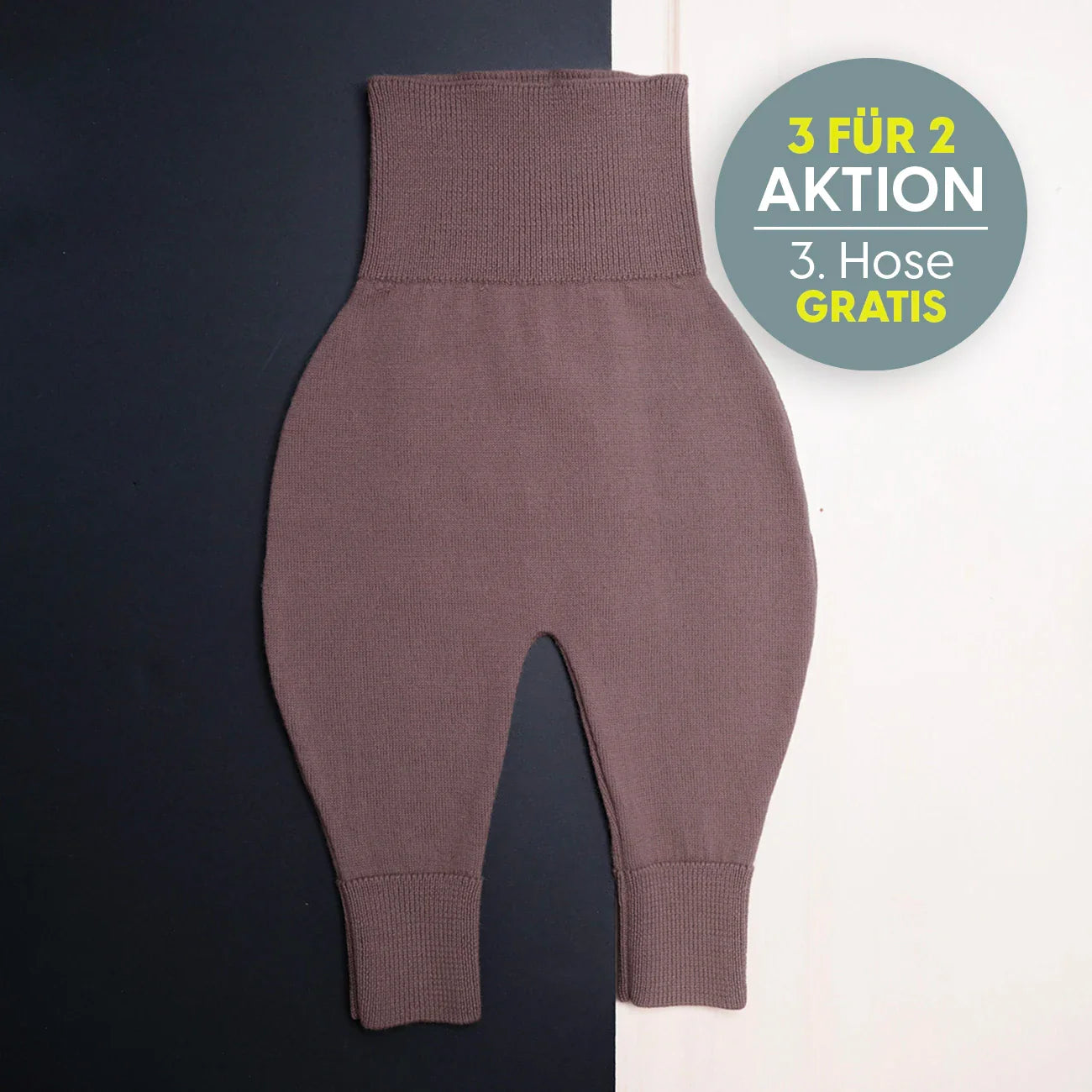 THE WOOLLY BABY PANTS - mauve