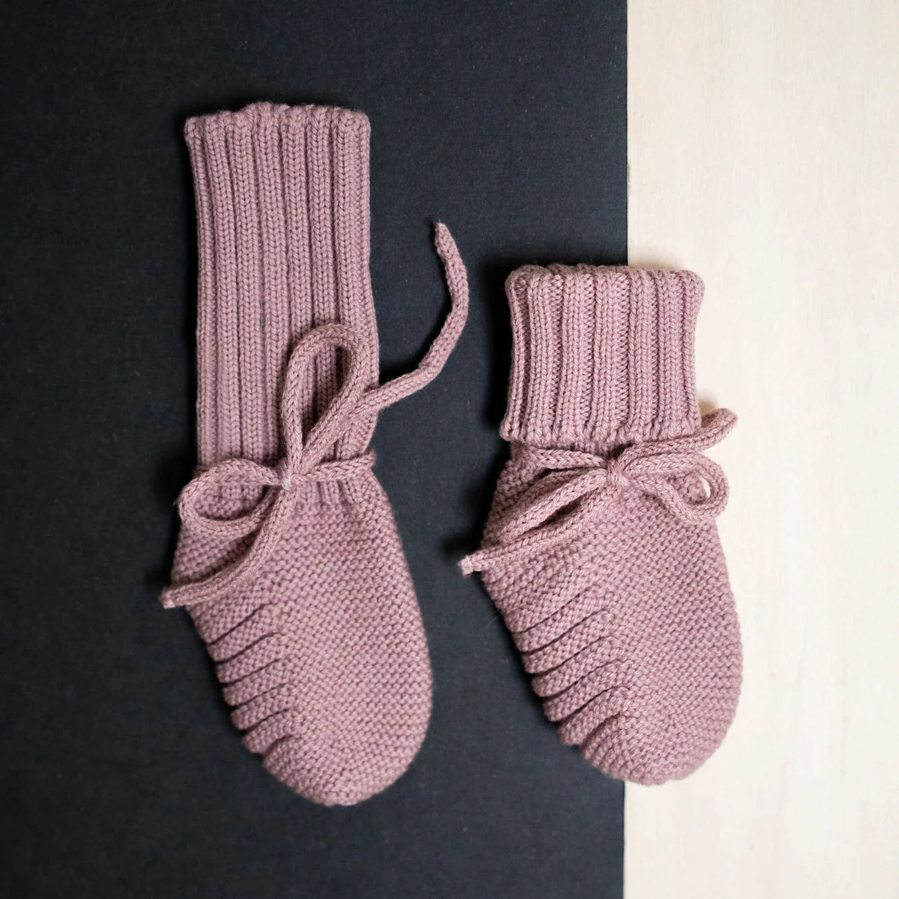 THE WOOLLY BABY BOOTIE - rose