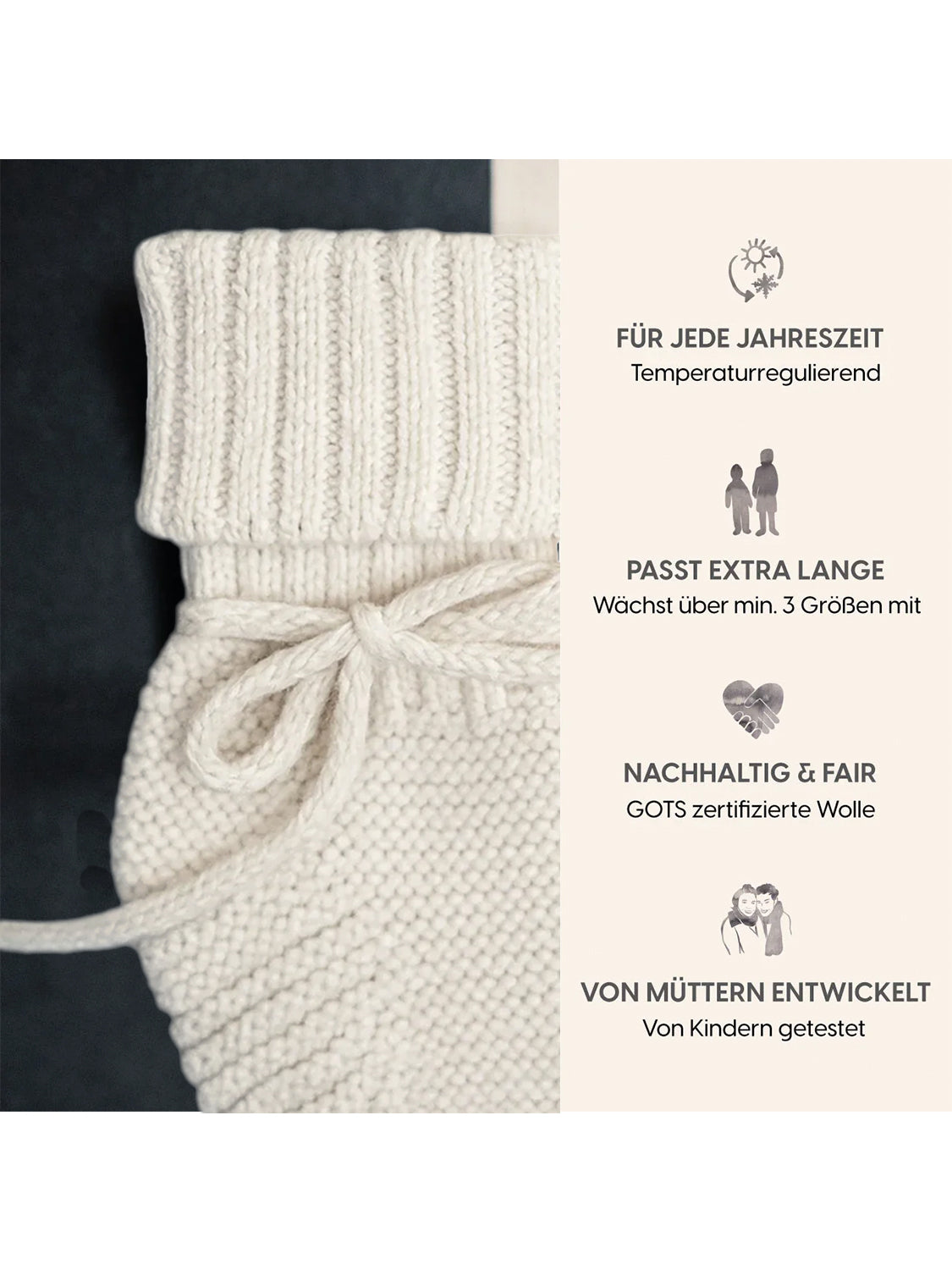 THE WOOLLY BABY BOOTIE - pure