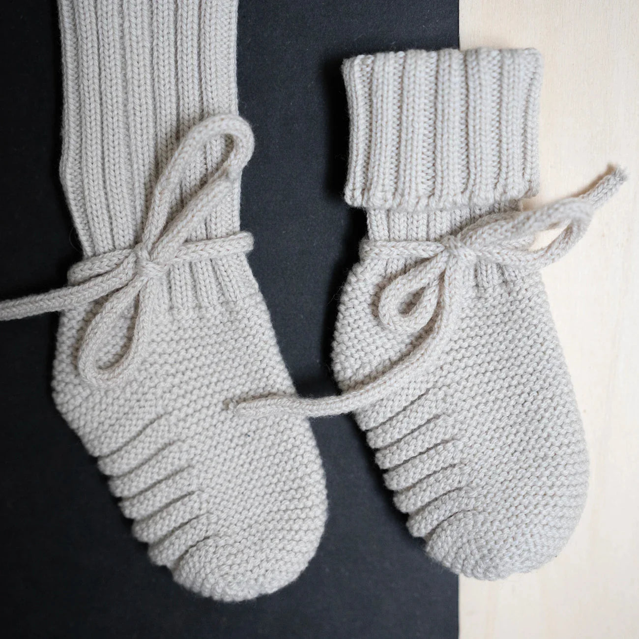THE WOOLLY BABY BOOTIE - sand