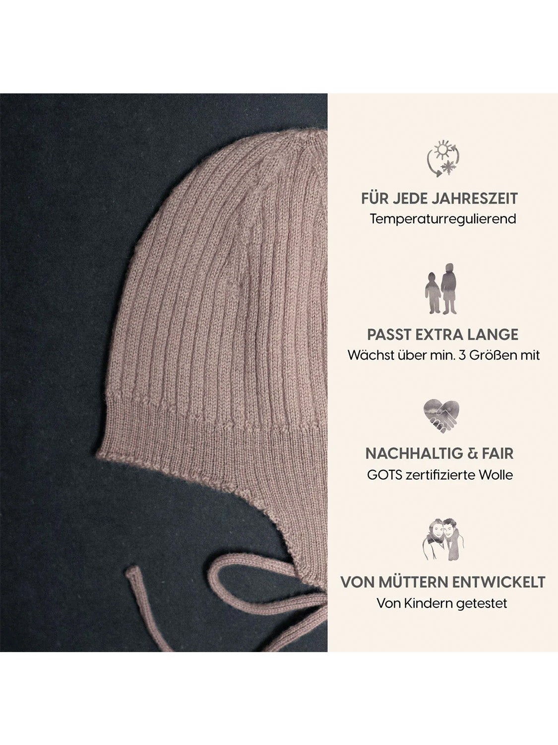 THE WOOLLY BABY HAT - cappuccino
