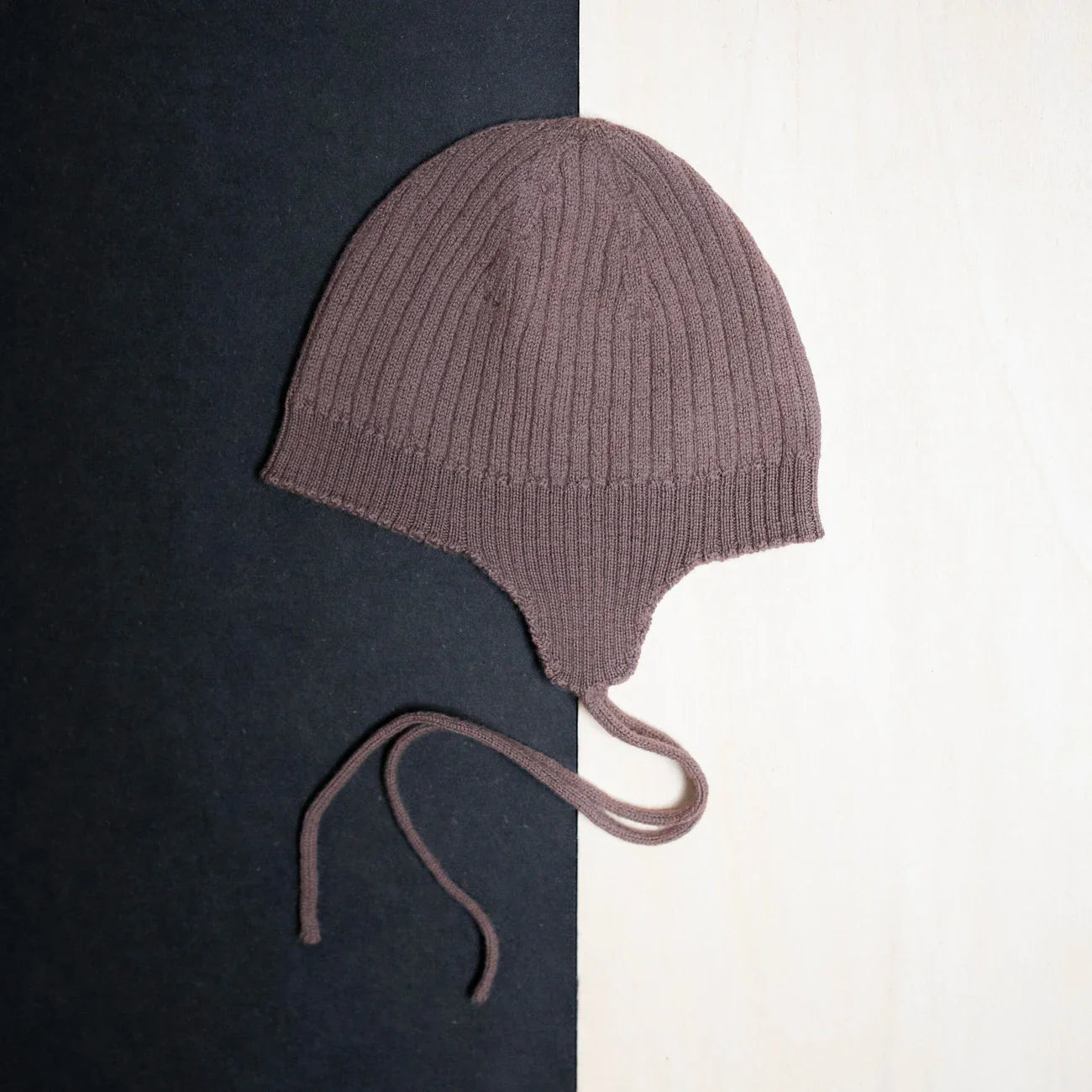 THE WOOLLY BABY HAT - mauve