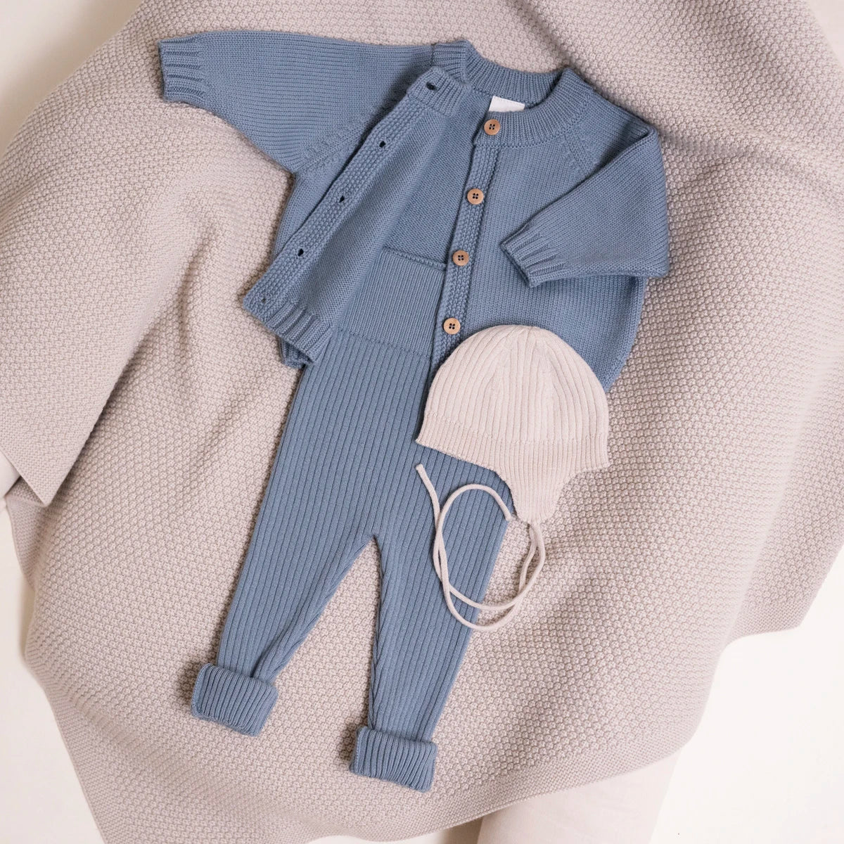 THE WOOLLY BABY LEGGINGS - blue