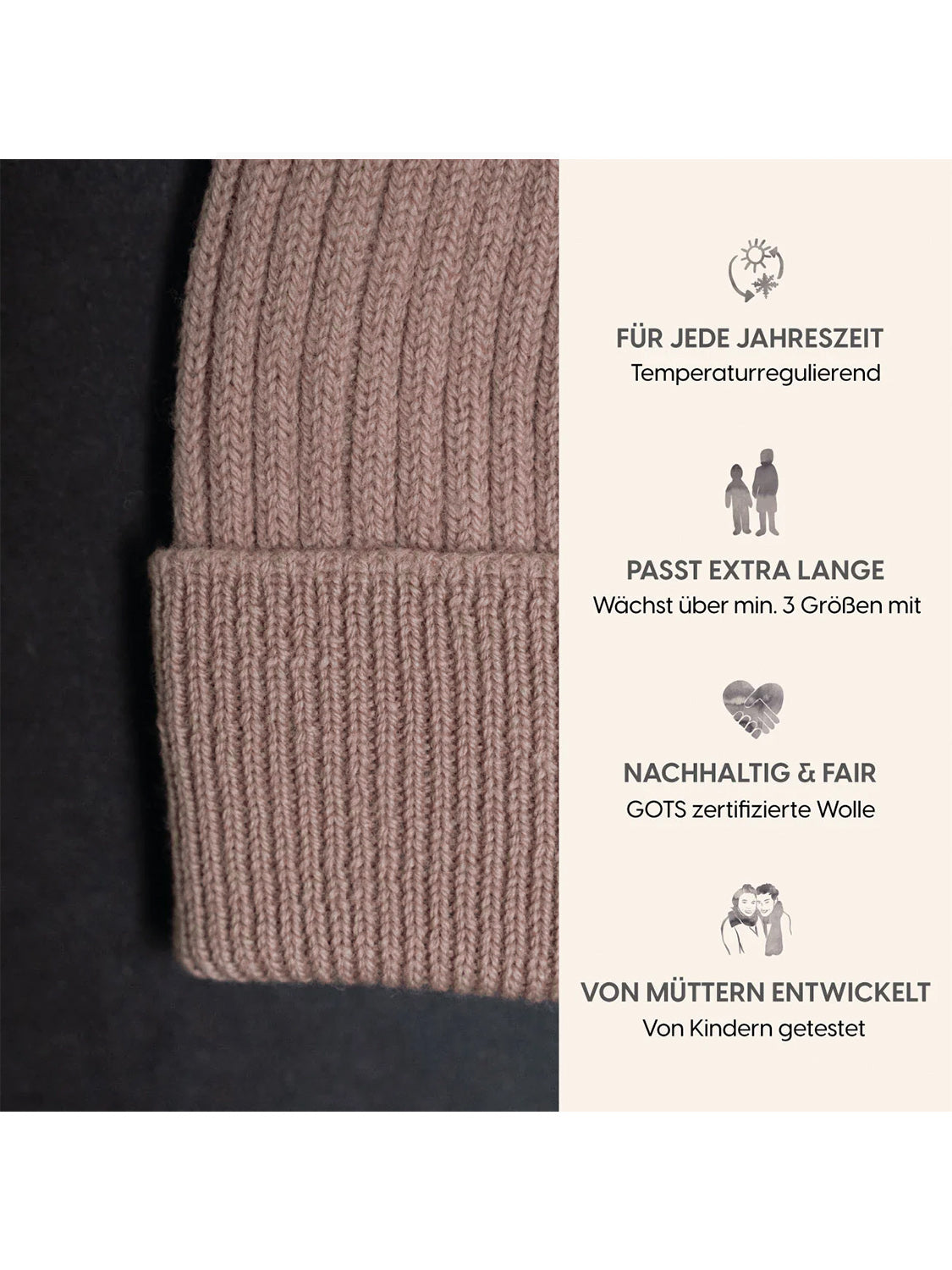 THE WOOLLY BEANIE - cappuccino