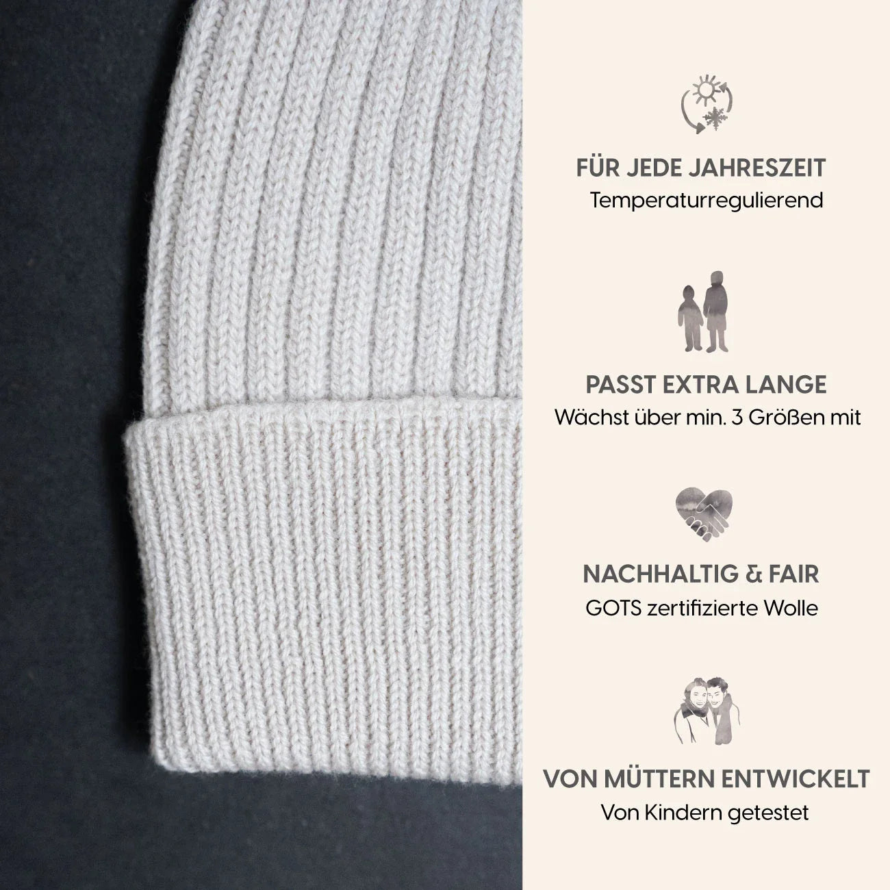 THE WOOLLY BEANIE - cappuccino