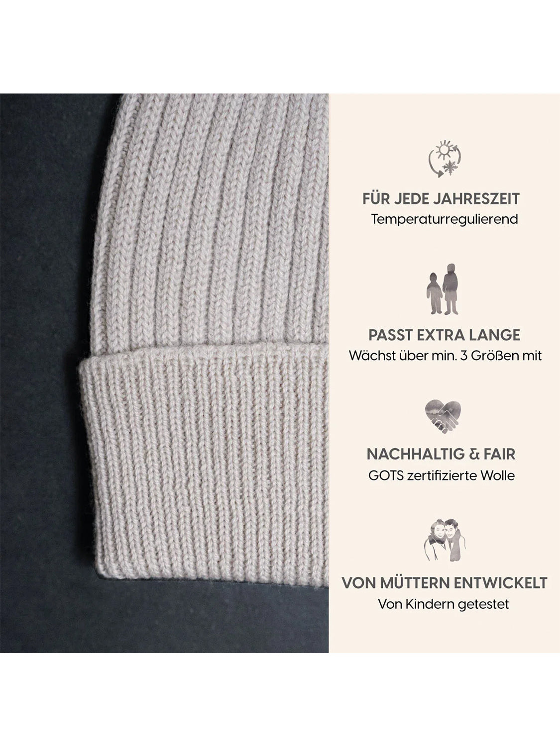 THE WOOLLY BEANIE - sand