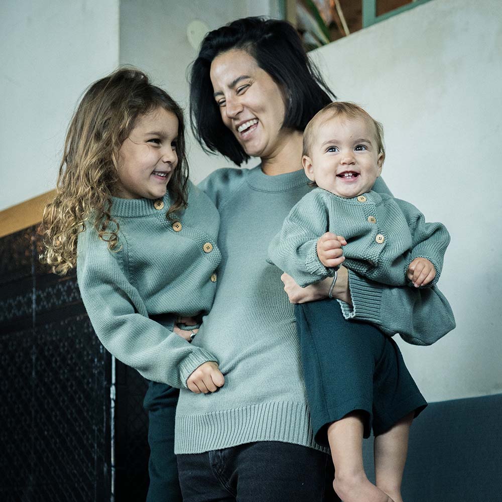 THE WOOLLY CARDIGAN - sage